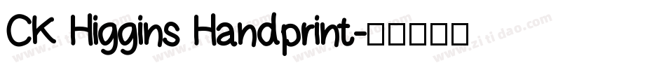 CK Higgins Handprint字体转换